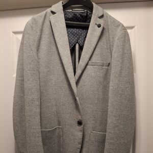 Classic Grey Houndstooth Men's Blazer
